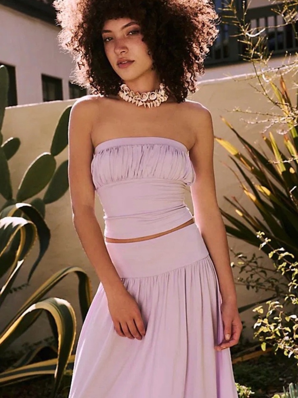 NWT Free People Serenity Tube Top in Pastel Lilac Medium